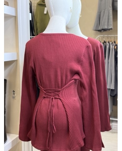 PULL ENSEMBLE BORDEAU