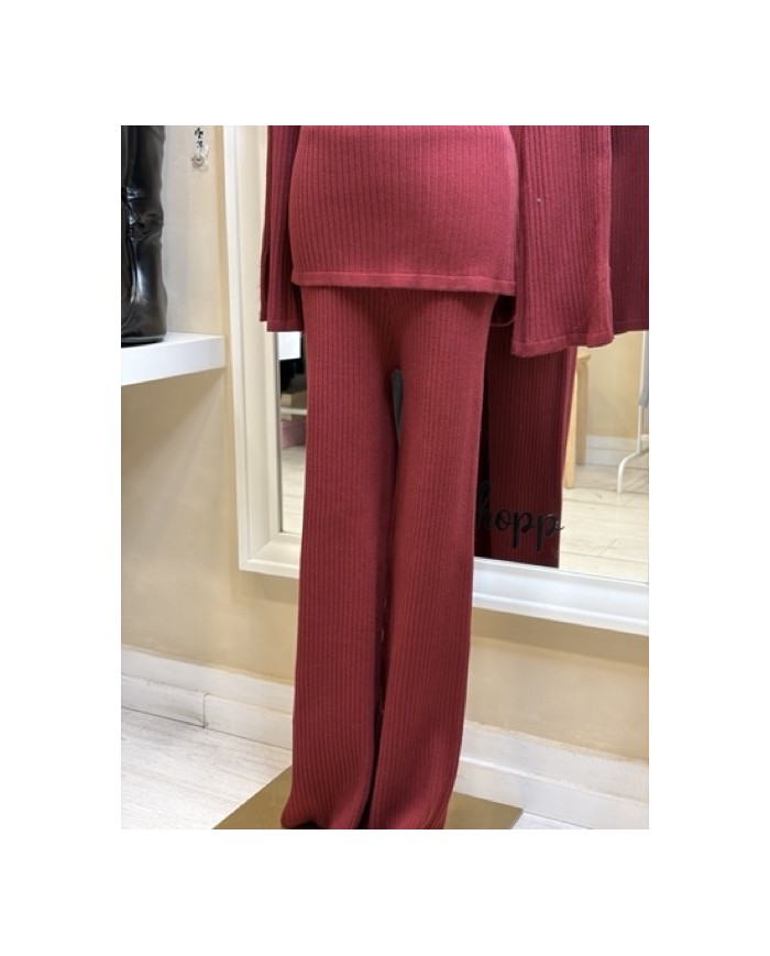 PANTALON ENSEMBLE BORDEAU