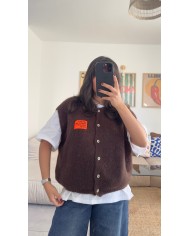 PULL SANS MANCHE VERT