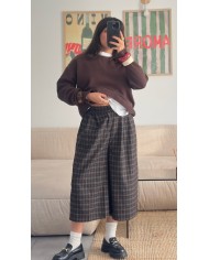 PANTACOURT OVERSIZE À CARREAUX