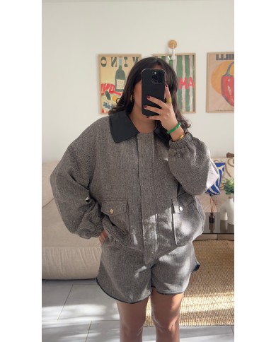 VESTE ENSEMBLE ELLA GRISE