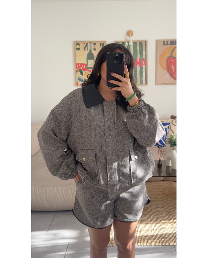 VESTE ENSEMBLE ELLA GRISE