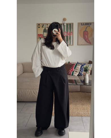 PANTALON BARREL NOIR