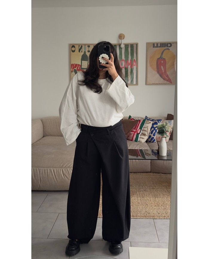 PANTALON BARREL NOIR