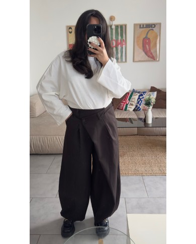 PANTALON BARREL CHOCO