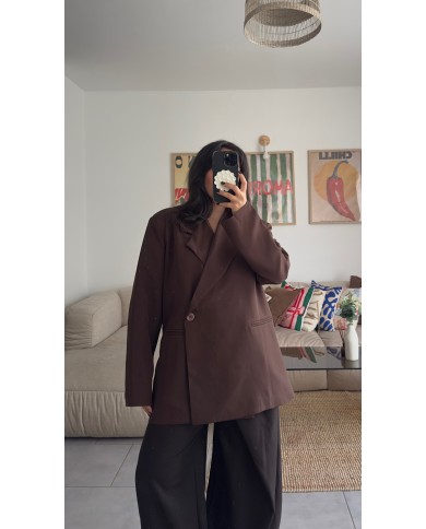 BLAZER OVERSIZE CHOCO