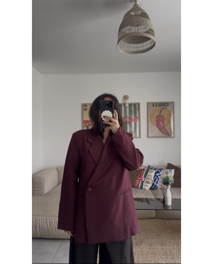 BLAZER OVERSIZE BORDEAUX