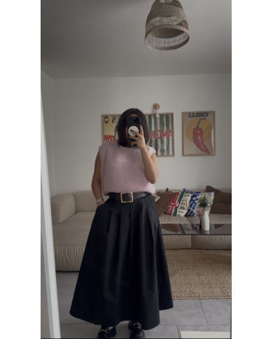 JUPE POPELINE NOIR