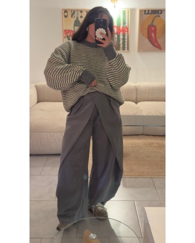 PALAZZO BARREL ASYMETRIQUE GRIS