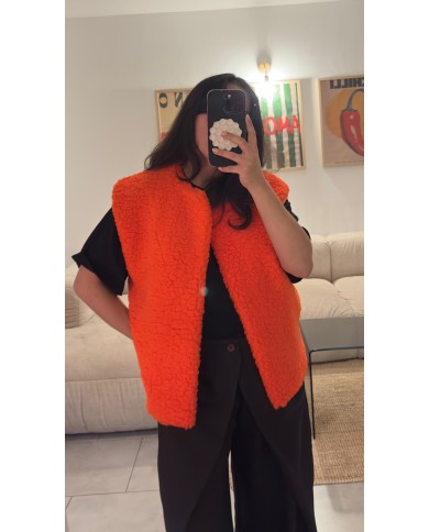 VESTE SANS MANCHE ORANGE