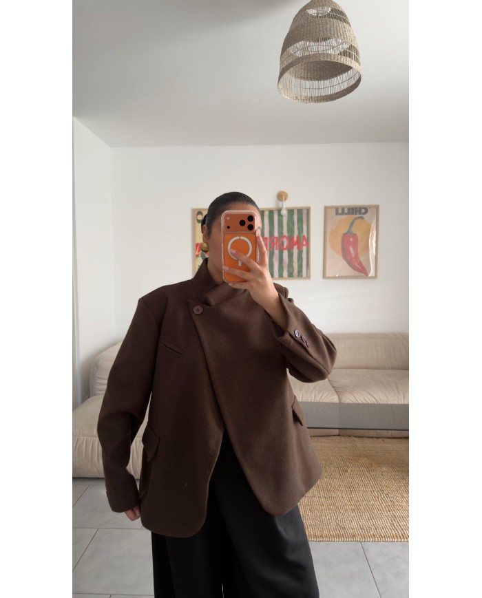 BLAZER LAINE COL MAO CHOCO