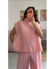 PULL SANS MANCHE JAUNE