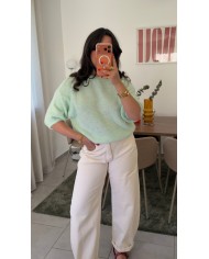 PULL COZY VERT D'EAU