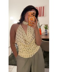 TOP À POIS JAUNE