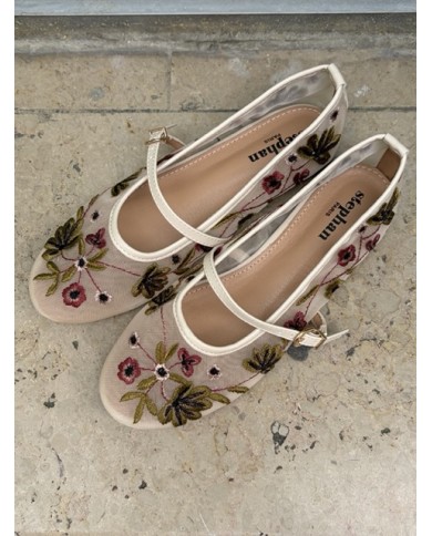 BALLERINES BRODÉES FLEUR
