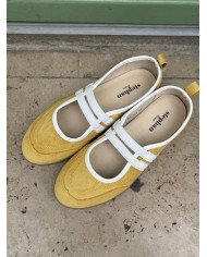 BALLERINES JAUNES À BRIDES