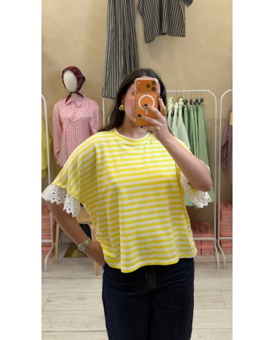 MARINIÈRE JAUNE DENTELLE