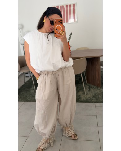 PANTALON BLOOMER CRÈME