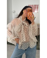 PANTALON FLUIDE DENTELLE CRÈME