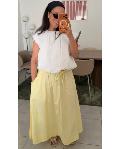 JUPE FLUIDE JAUNE