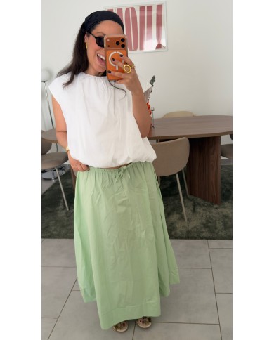 JUPE FLUIDE VERT