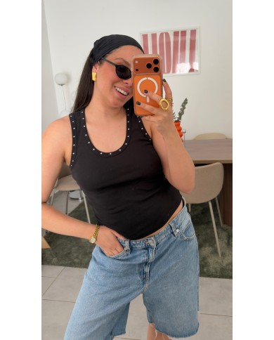 DÉBARDEUR CLOU NOIR