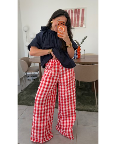 PANTALON VICHY ROUGE