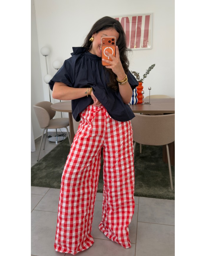 PANTALON VICHY ROUGE