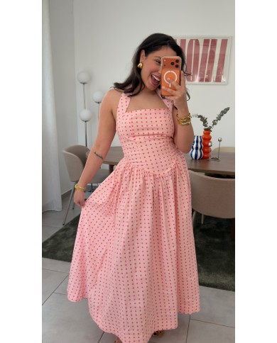 ROBE À POIS ROSE