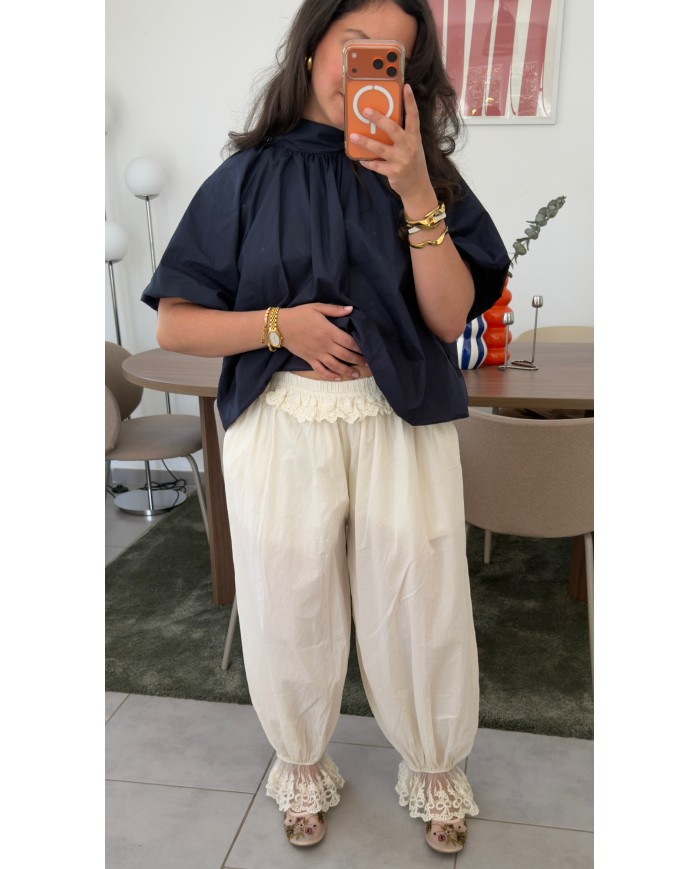 PANTALON BLOOMER CRÈME