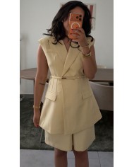 BLAZER SANS MANCHE JAUNE