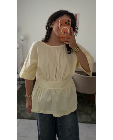CHEMISIER CEINTURE JAUNE