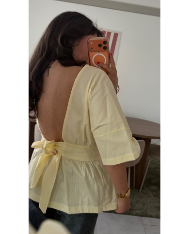 CHEMISIER CEINTURE JAUNE