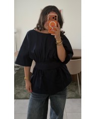 CHEMISIER CEINTURE BLEU CIEL