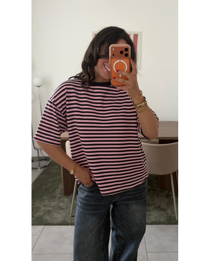 T-SHIRT MARIN ROSE & MARINE