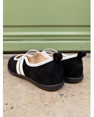BALLERINES NOIR À BRIDES