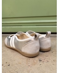 BALLERINES ARGENTÉ À BRIDES