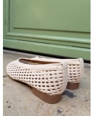 BALLERINES TRESSÉES BEIGE