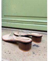 SANDALES À TALONS BEIGE