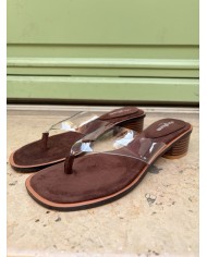 SANDALES À TALONS BEIGE