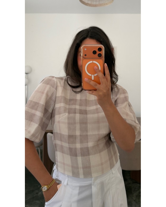 BLOUSE À CARREAUX