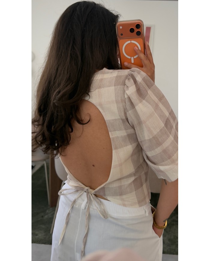 BLOUSE À CARREAUX