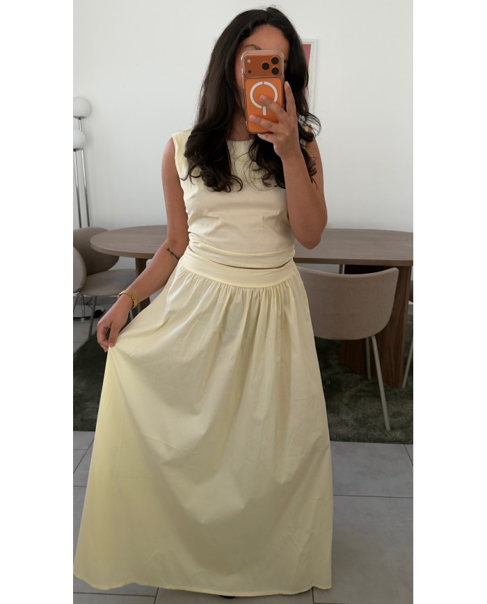 JUPE FLUIDE JAUNE