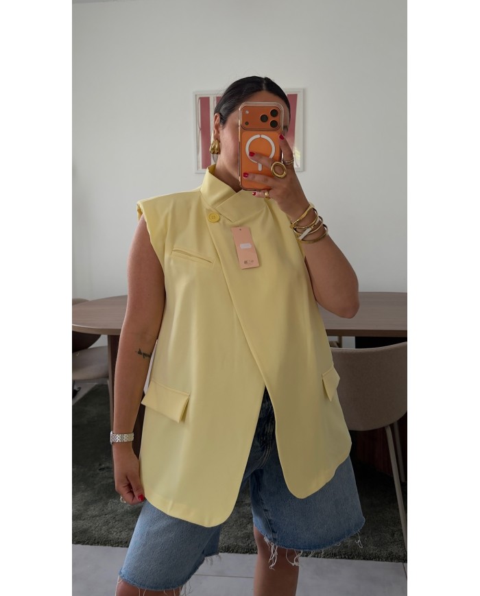 BLAZER MAO SANS MANCHE JAUNE