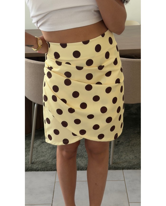 JUPE JAUNE À POIS