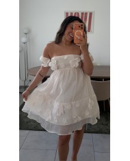 ROBE FLEUR BEIGE