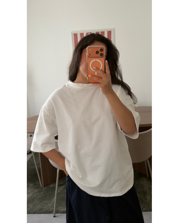T-SHIRT COEUR BLANC