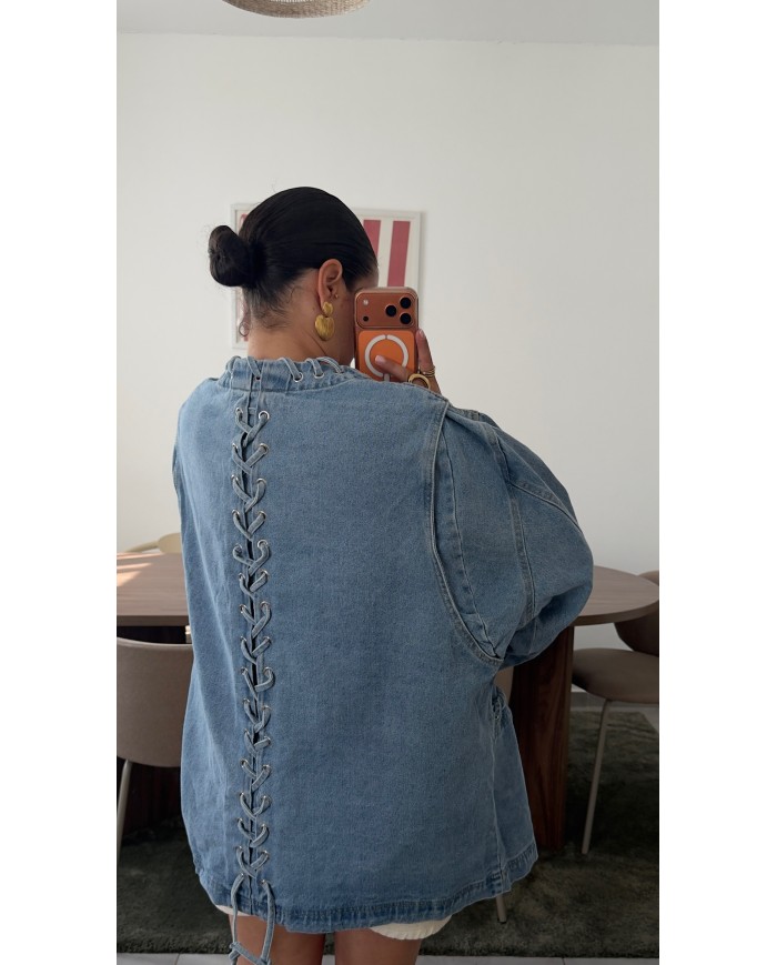 VESTE DENIM CORSET