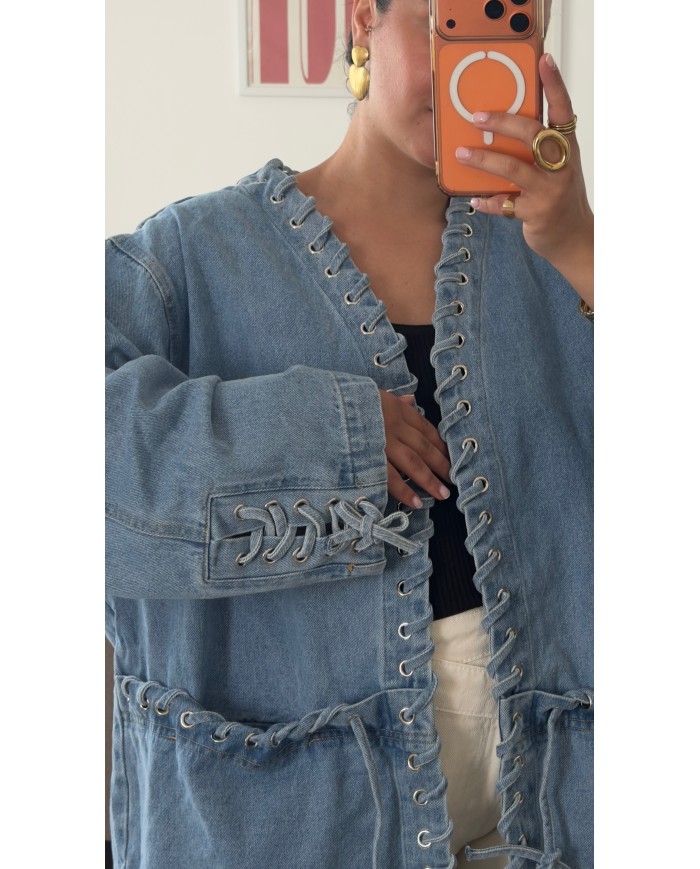 VESTE DENIM CORSET