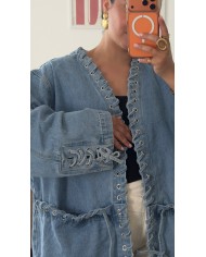 VESTE DENIM CORSET